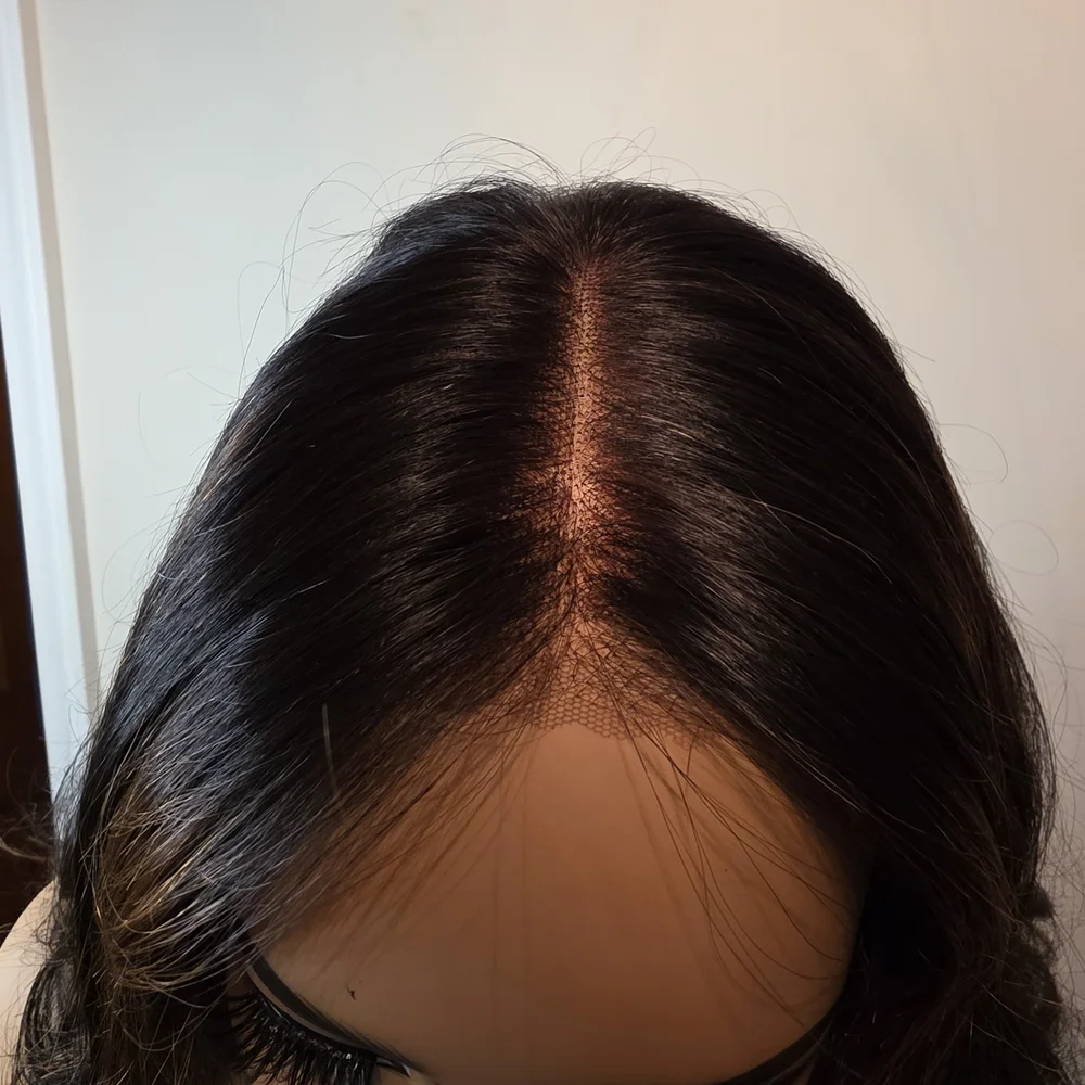 Rich Brown Chestnut Highlight Loose Wave Human Hair Wig - Picture 5 of 5